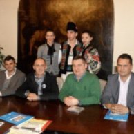 Conferință de presă la Primăria Villafranca (VR), Cătălin Mustățea, Vasile Moroșan, Mario Faccioli și Riccardo Maraia